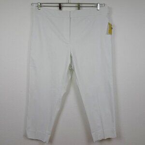 Michael Kors Cropped Pants Women's Plus Size 24W White Stretch